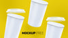 Empty Ice Cream or Coffee Paper Cup Mockup