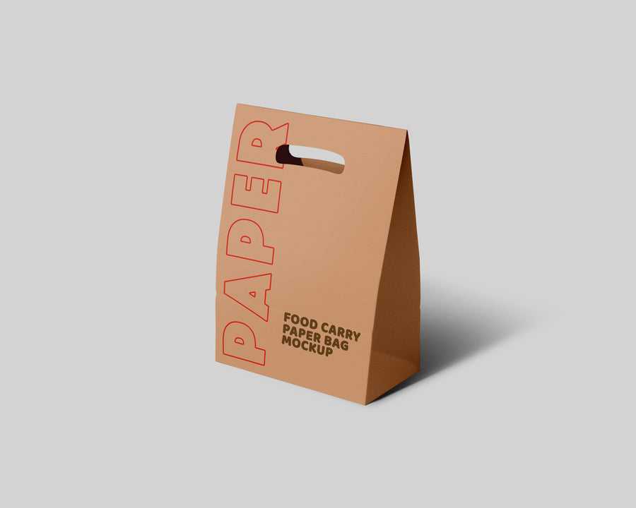 Paper Food Carry Bag Mockup
