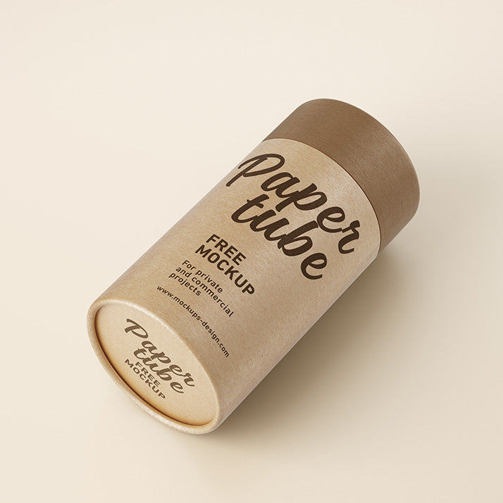 Cardboard Paper Tube Print Mockup
