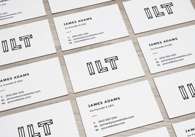 Perspective Business Cards MockUps on Table