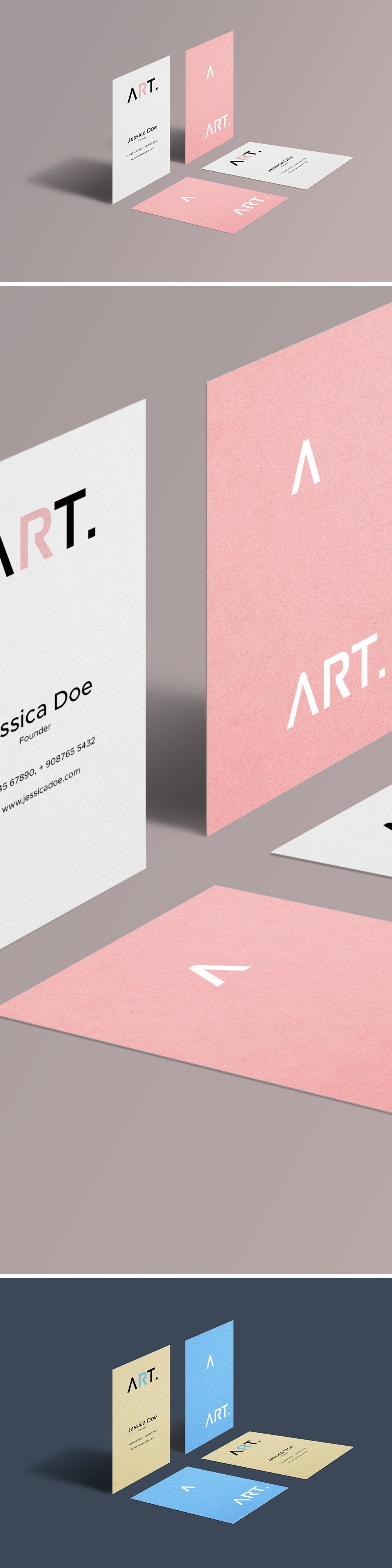Perspective Original Business Card Mockup PSD