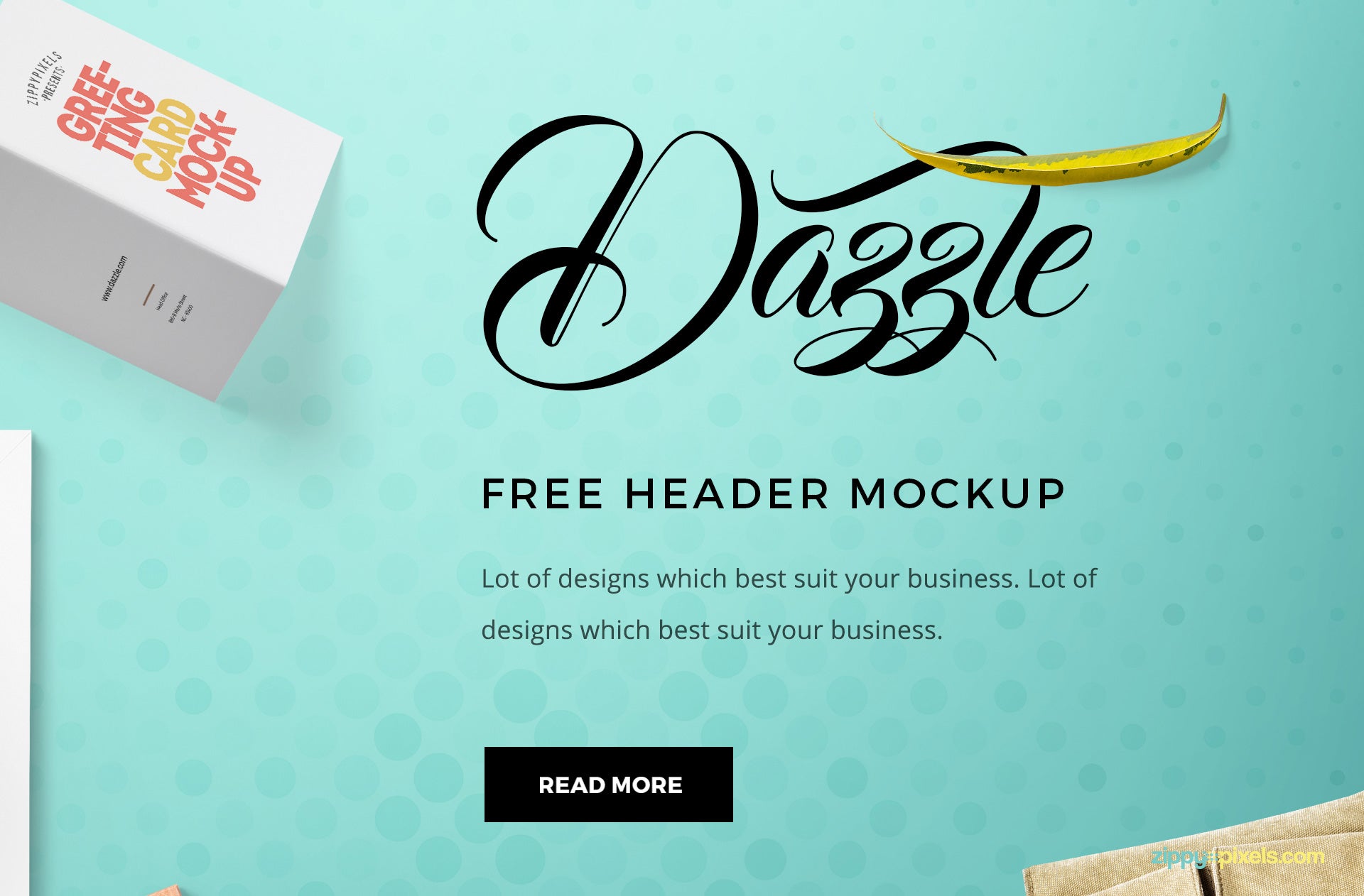 Customizable Hero Header Mockup Scene