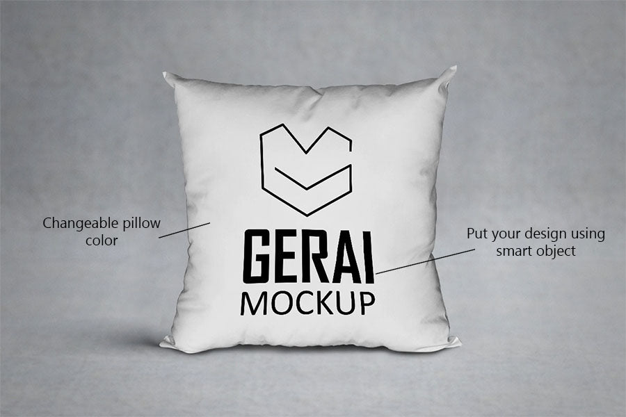 White PSD Pillow Mockup