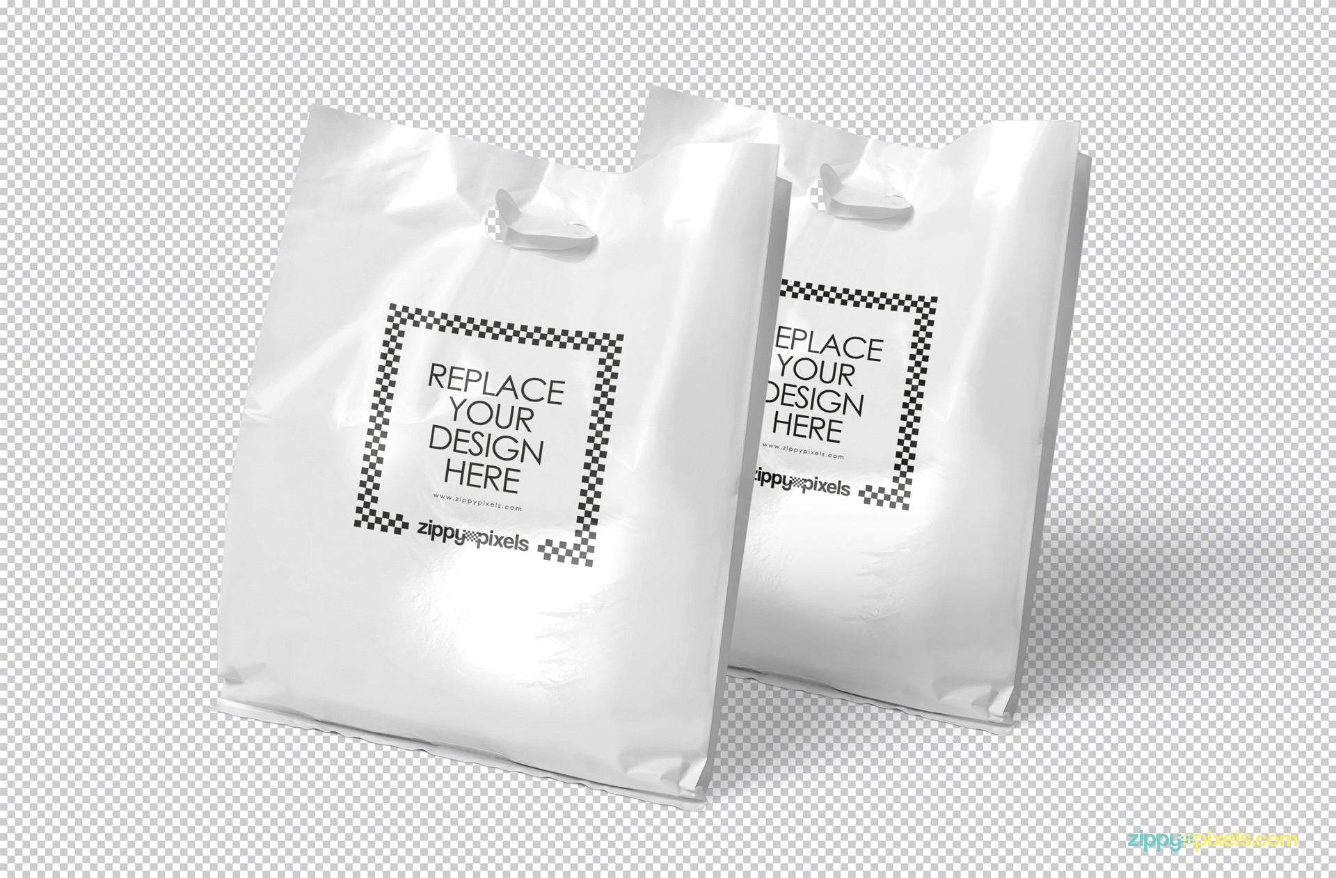 Glossy Food Bag Mockup Set in PSD Format for Photoshop