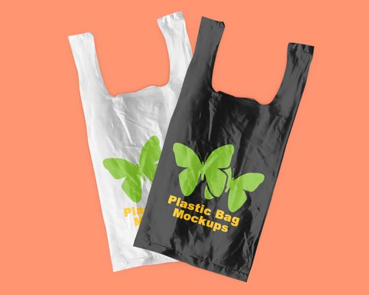Set of Plastic Bag Mockups
