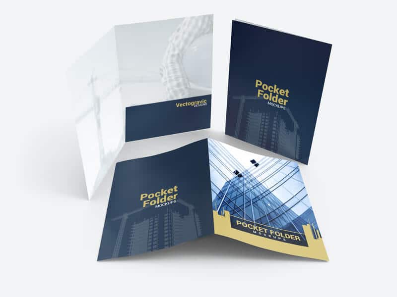 Standard Pocket Folder Mockups