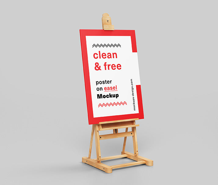 Poster on Easel Station Mockup