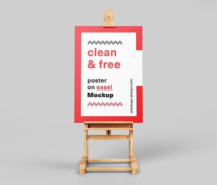 Poster on Easel Station Mockup
