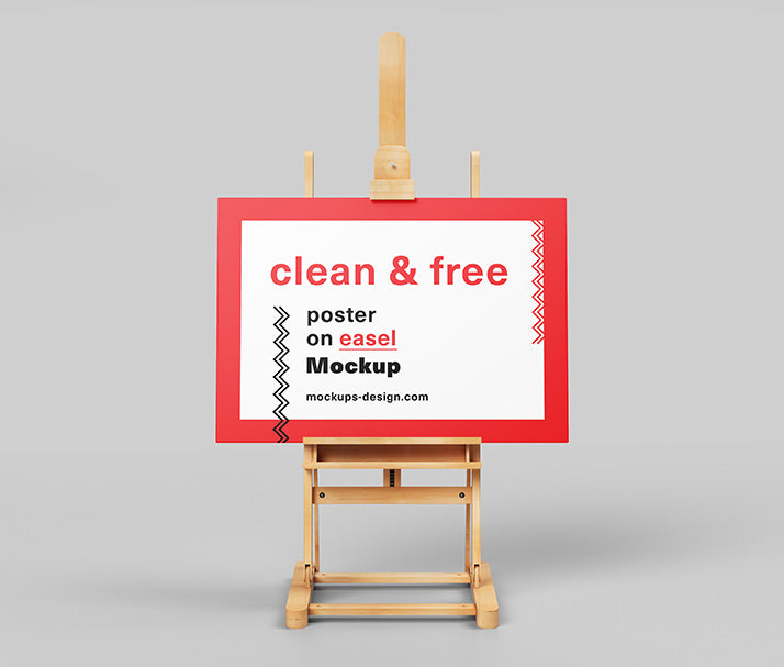 Poster on Easel Station Mockup