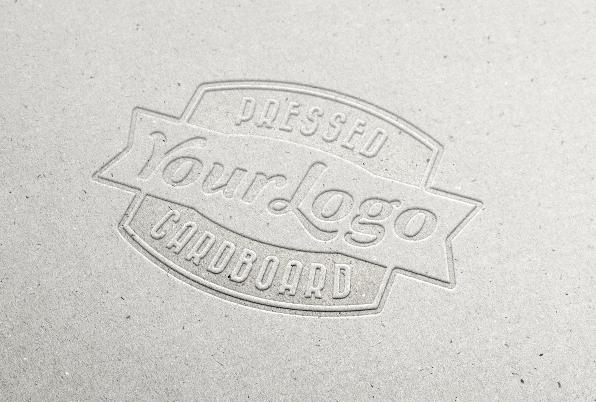 Authentic Pressed Cardboard Logo Psd MockUp