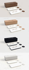 A Mini Stationery Mockup with 3 Kind of Materials