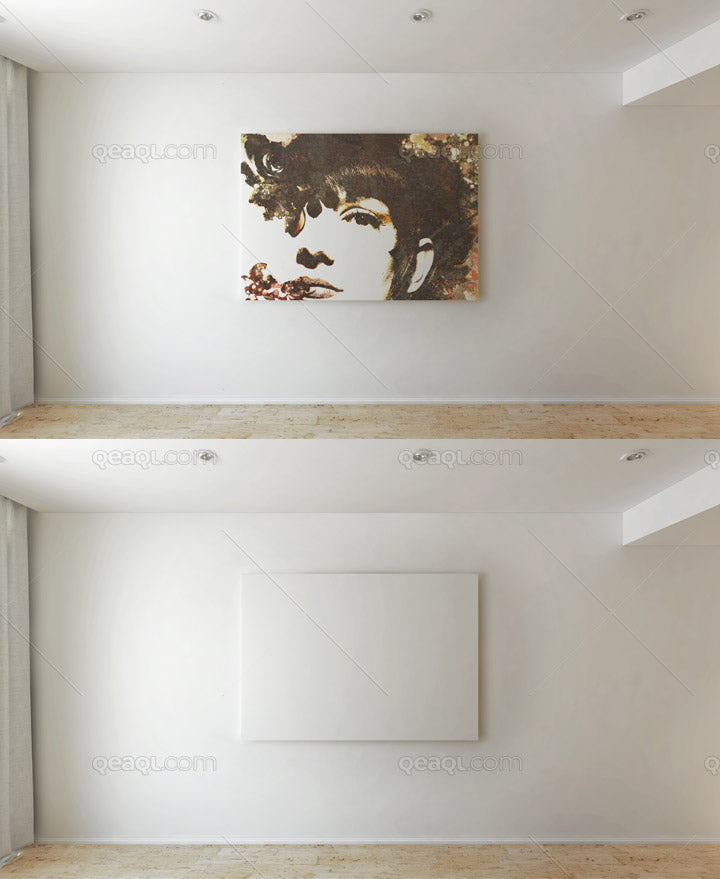 Canvas Frame Mockup in a House Decoration