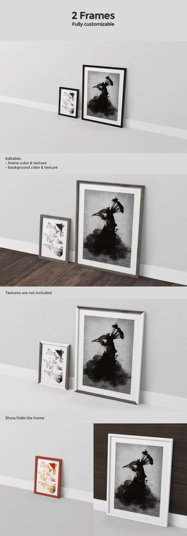 2 Fully Customizable Frame Mockups