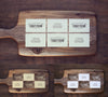 Business Cards on a Wooden Cutting Board