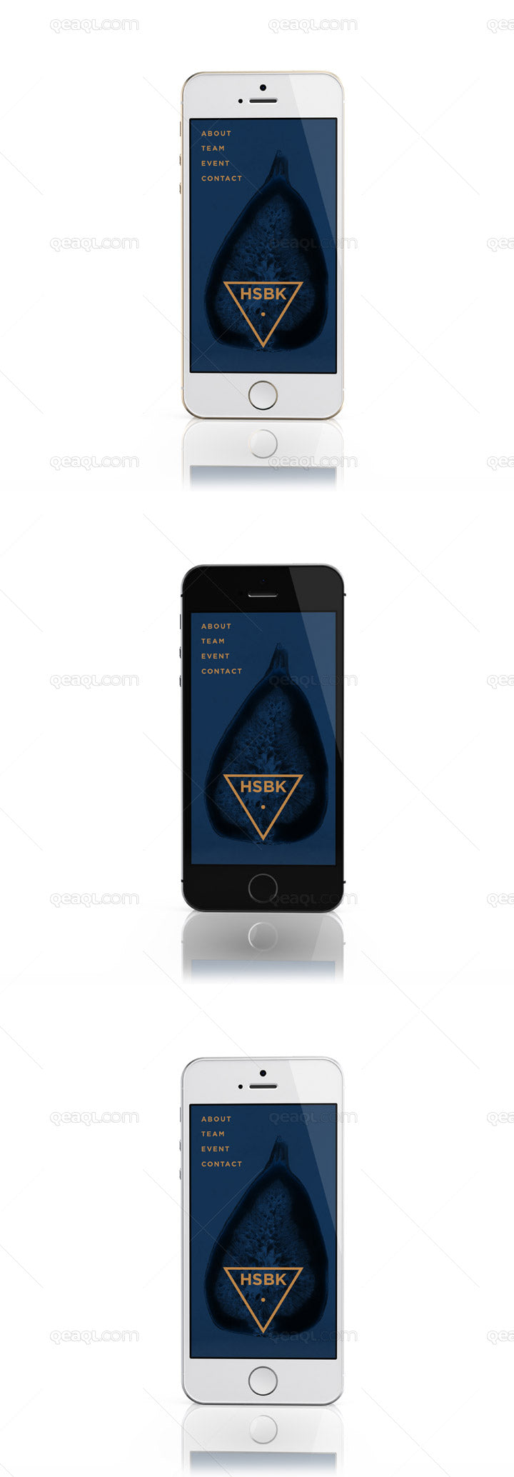 iPhone 5S Mockup: Space Gray, Gold and Silver