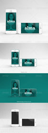 iPhone 5S Silver Mockup with Editable Color