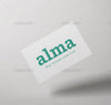 Floating Business Card Mockup with Editable Background Color