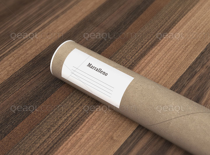 Close up Cardboard Paper Tube Mockup in High Resolution
