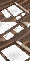 Stationery Mockup Collection on a Wooden Floor