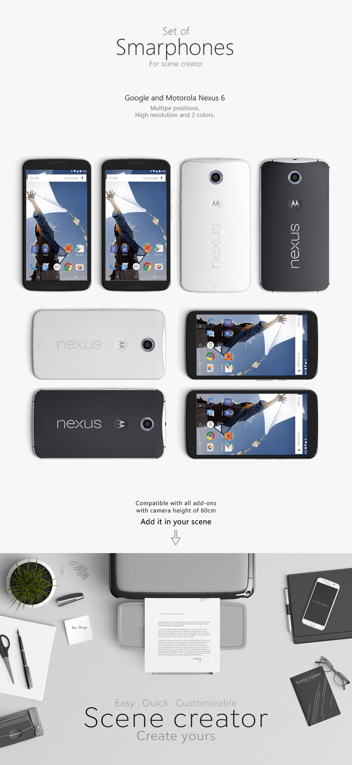 Set of Smartphone Mockups
