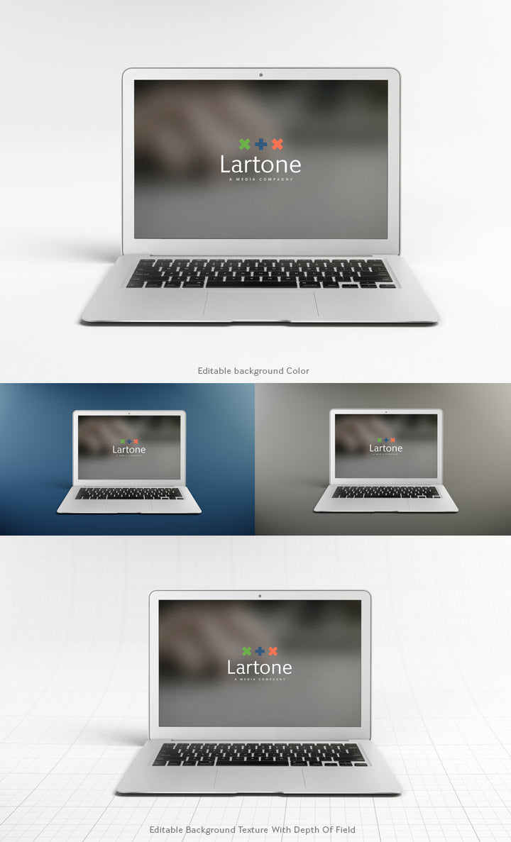 Smart-Object Ready Macbook Air Mockup