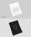 Kraft White Letterhead Poster in US and A4 Size (Mockup)