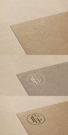 A Close-Up Logo Mockup on Cardboard Paper