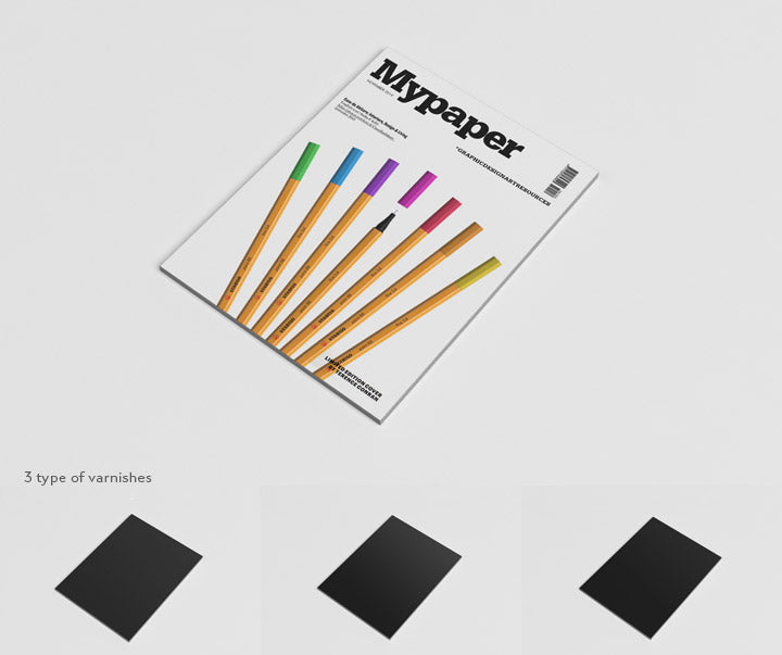 Magazine Mockup of Grey Background