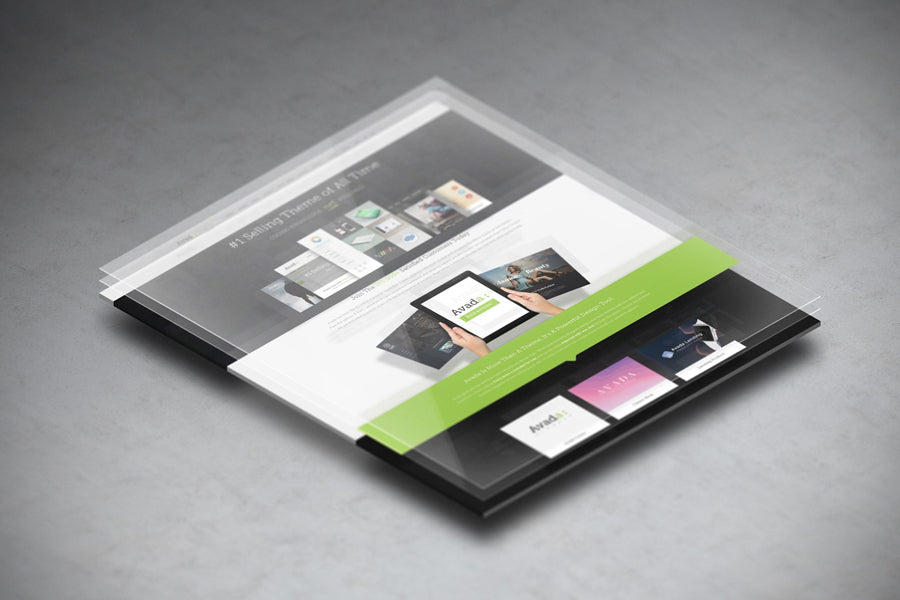 Isometric Perspective Website Mockup