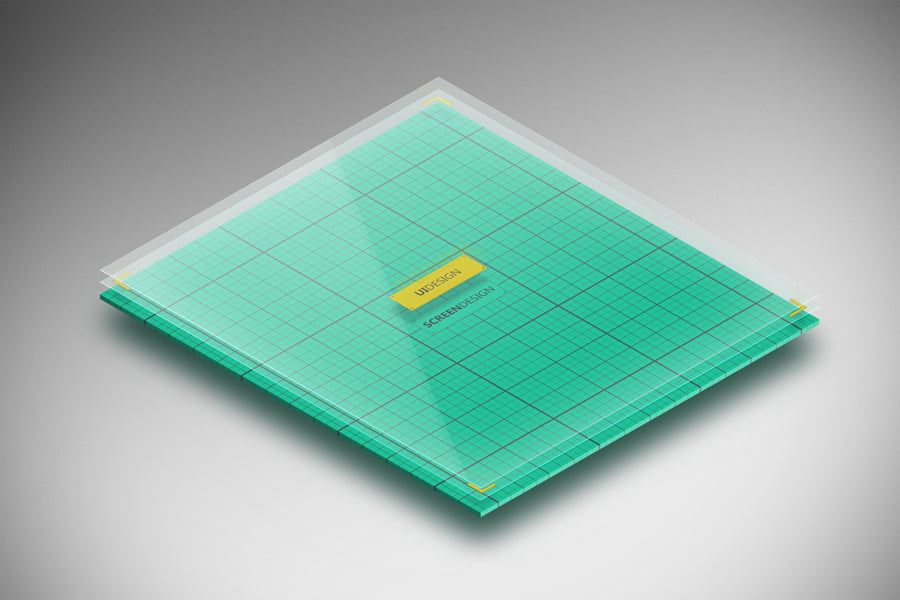 Isometric Perspective Website Mockup