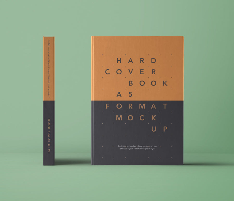Psd A5 Hardcover Book Front View