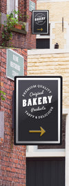 Public Bakery Business Signage Logo Mockup