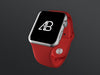 Realistic Red Apple Watch Series 2 Mockup