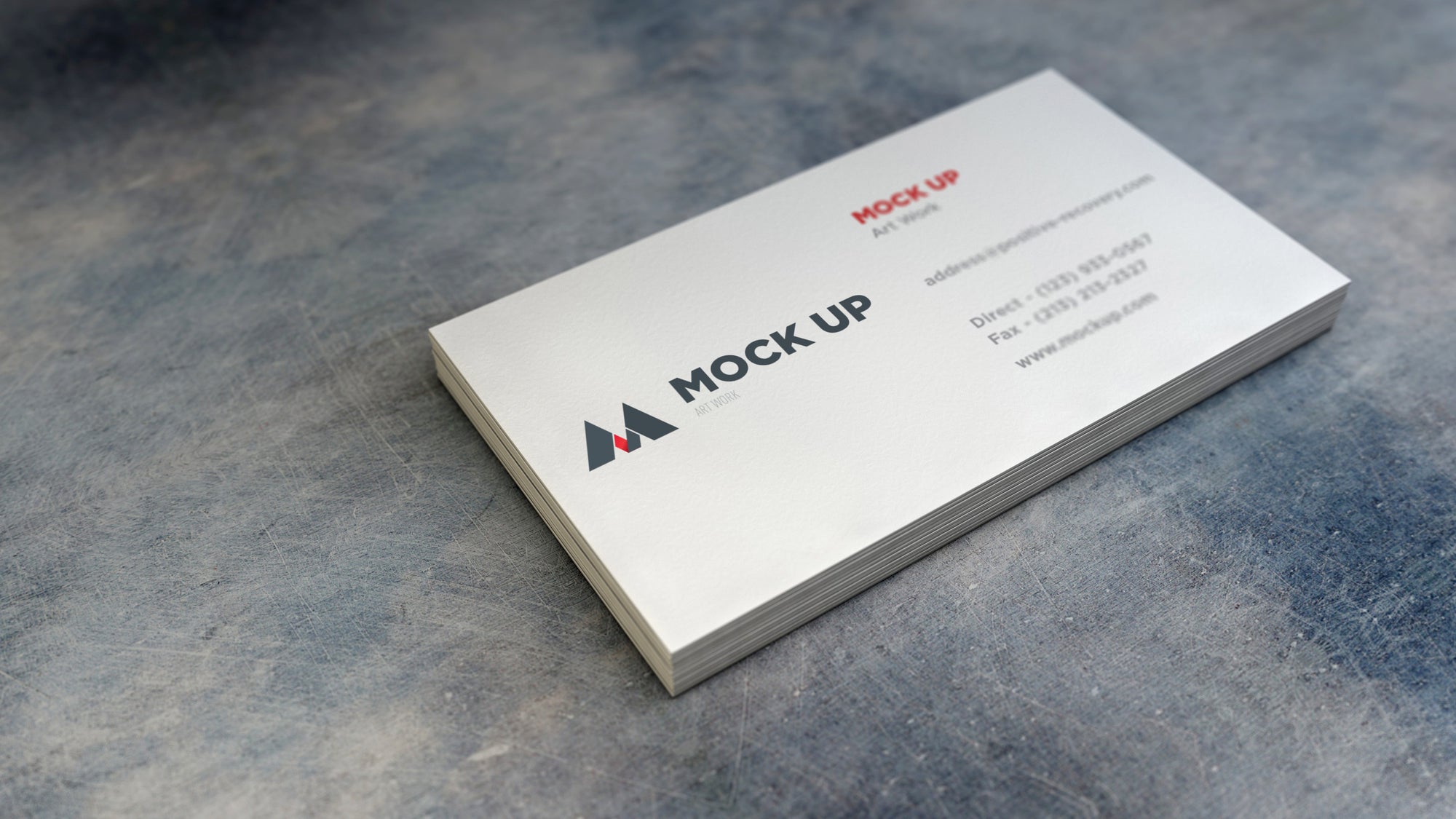 Realistic Empty White Business Card MockUp