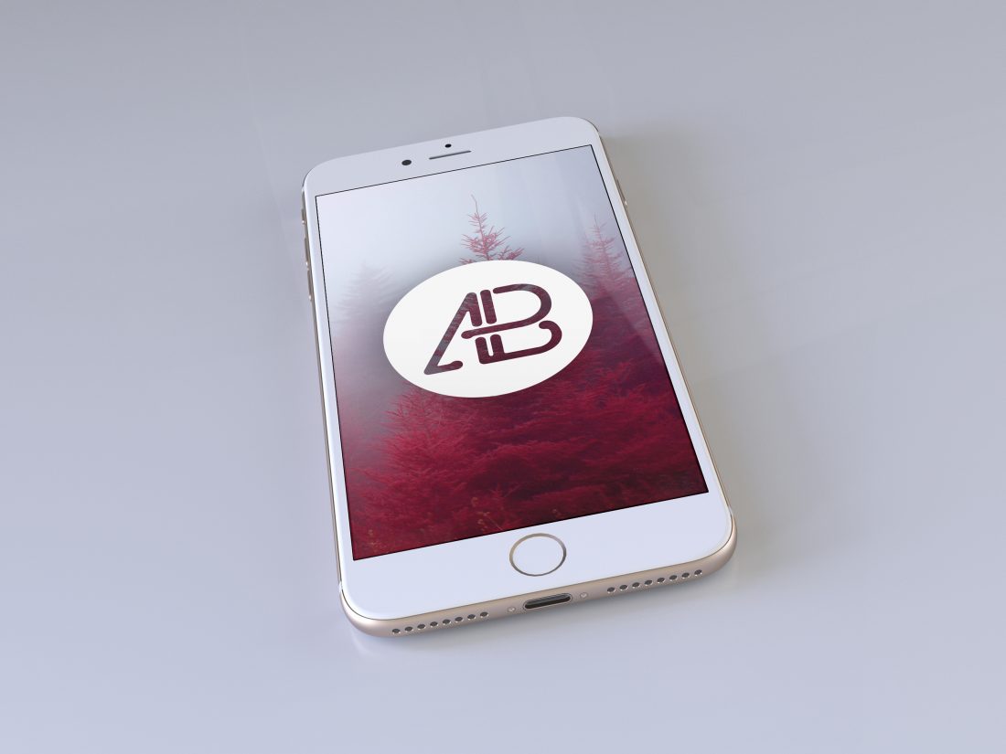 Super-Realistic Gold iPhone 7 Plus Mockup