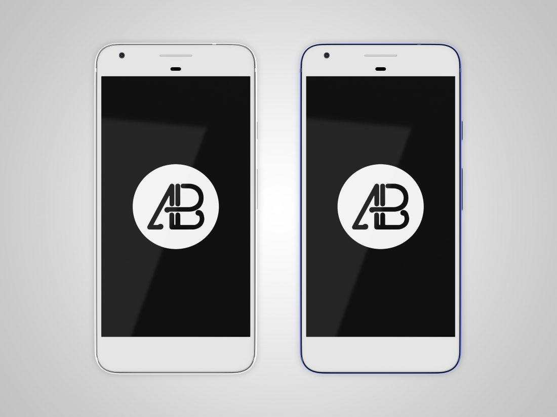 Realistic Google Pixel XL Mockup Pack Top View