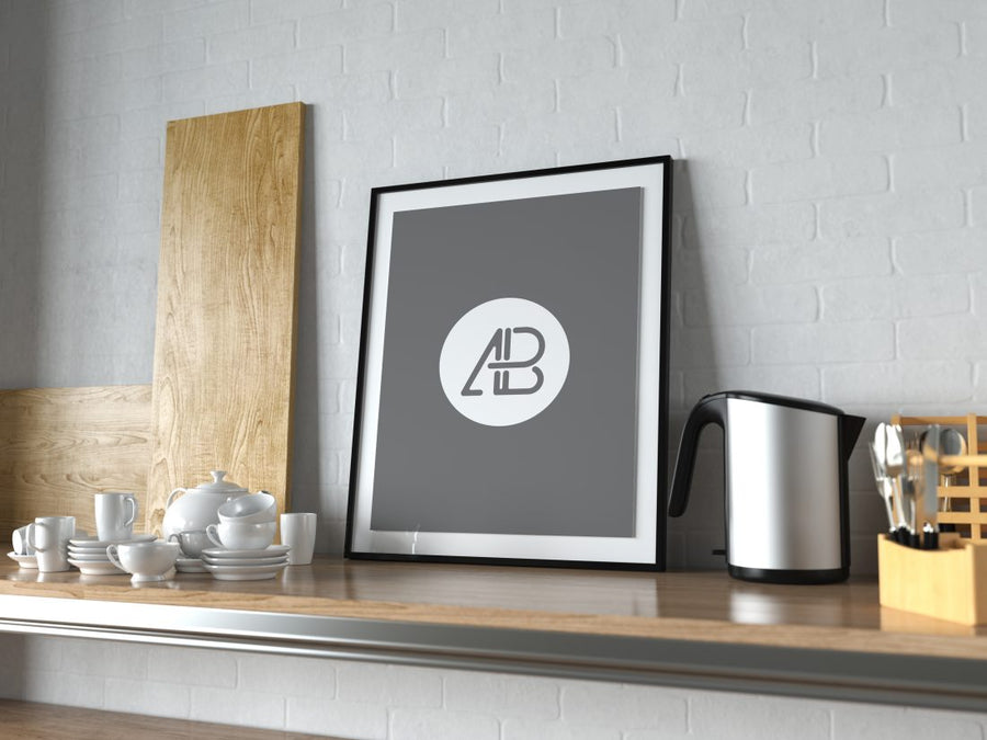 Realistic Poster Frame Mockup