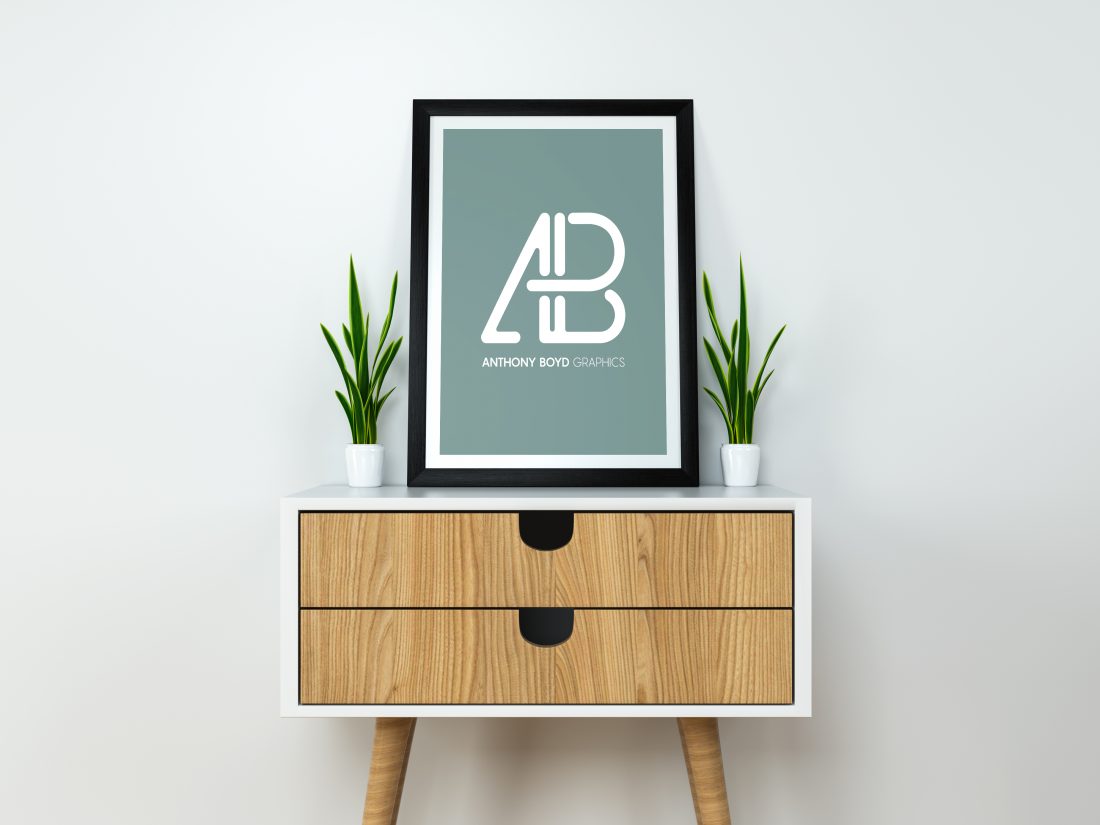 Modern Poster and Frame Mockup PSD