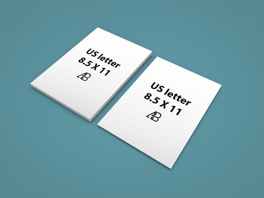 Realistic US Letter Paper Mockup