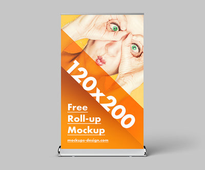 Business Advertisement Roll-Up Mockup or 120x200 cm