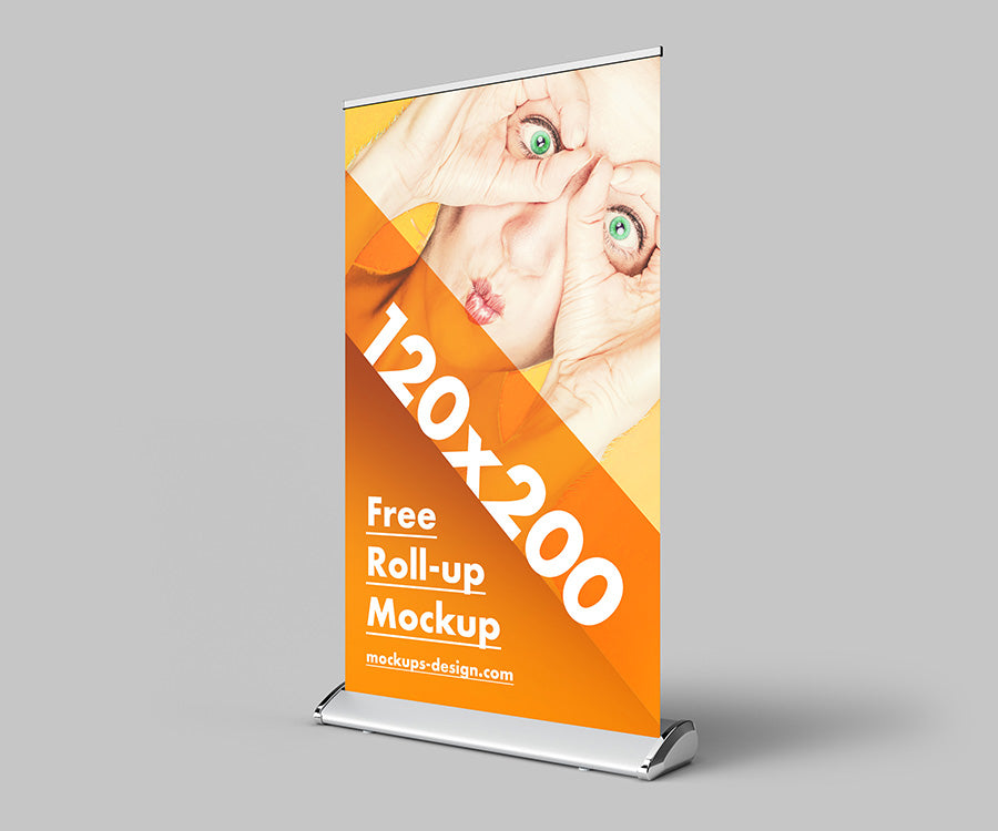 Business Advertisement Roll-Up Mockup or 120x200 cm