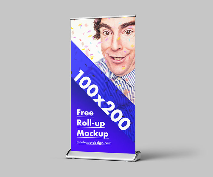 3 x Roll-Up Advertisement Mockup or 100x200 cm