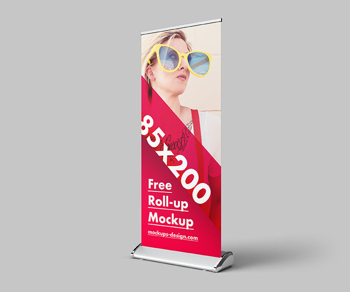 Roll-up Advertisement Mockup or 85x200 cm