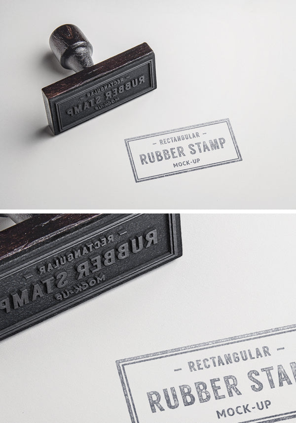 Clean Rubber Stamp PSD MockUp