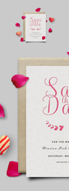 Save The Date or Valentines Day Invitation Card Mockup PSD
