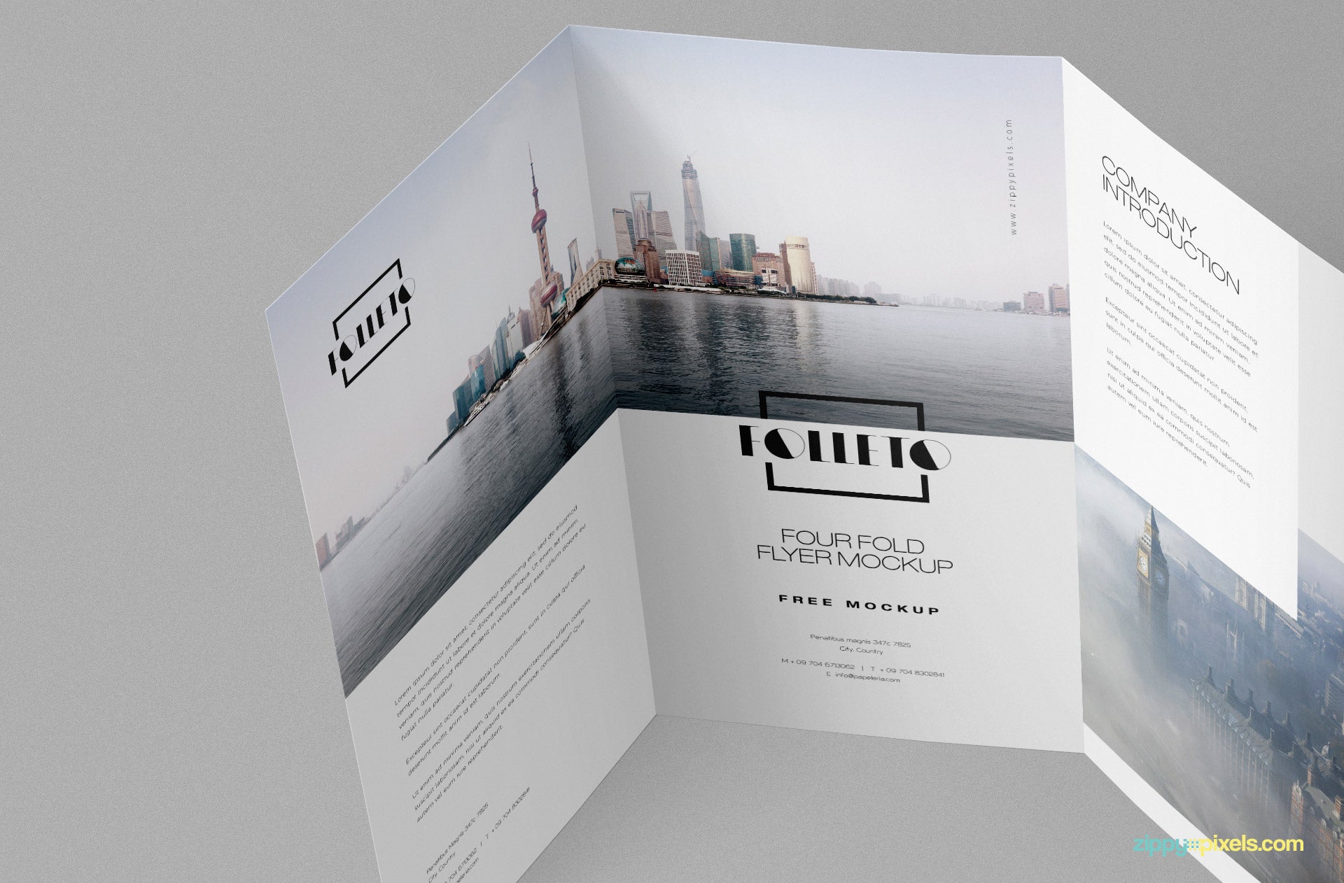 Photo-realistic Folded Brochure Mockup