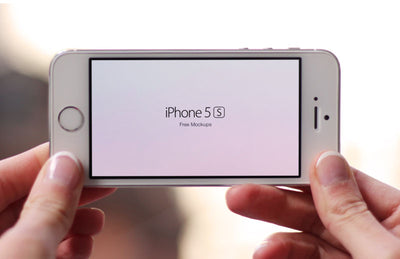 Set of iPhone 5S In Hand (Mockup)