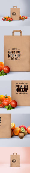 Brown Shopping Paper Bag Mockup