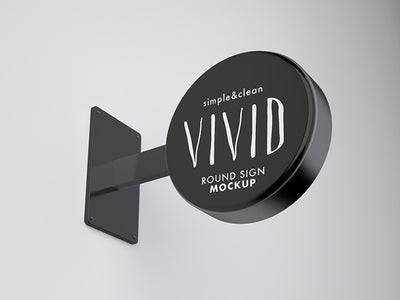 Simple and Clean Vivid Business Logo Sign Mockup