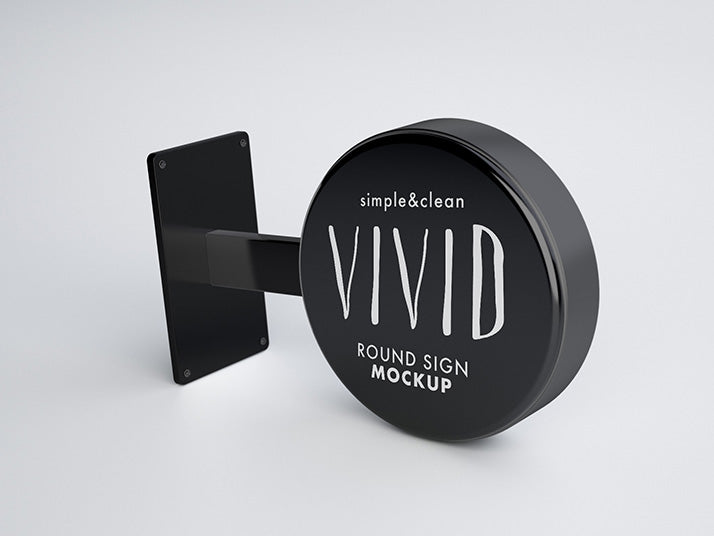 Simple and Clean Vivid Business Logo Sign Mockup